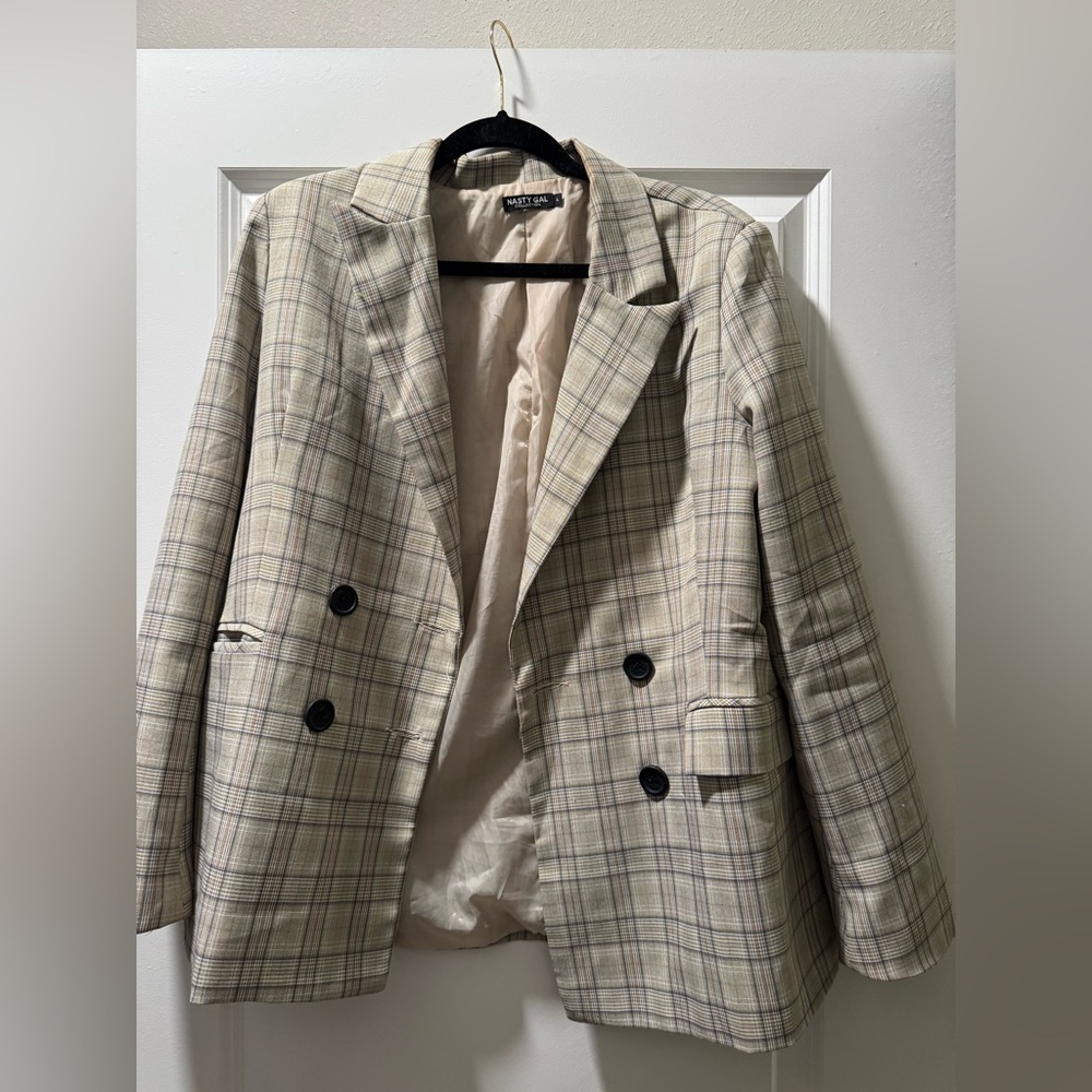 Nasty Gal Plaid Blazer